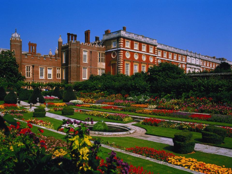 <p>In recent years we've seen a whole host of period dramas take the world by storm, like Downton Abbey and Bridgerton. Fans of period dramas will find plenty of sets to visit in and around London, a city famous for its historic buildings.</p><p>One of the grandest is Hampton Court Palace in the London Borough of Richmond, the former home of Henry VIII. This Grade I listed palace is a beautiful blend of Tudor and Baroque architecture with 60 acres of pristine, manicured gardens, including its famous yew hedge maze, the oldest of its kind in the country.</p><p>These grand gardens and elegant facades made a perfect backdrop for several scenes in one of Netflix's most-streamed shows, the Regency-era drama, Bridgerton. </p><p> Locations Bridgerton fans might recognise at Hampton Court Palace include Fountain Court, Master Carpenter's Court, Clock Court, the King's Staircase, and the Gardens, all of which are open to visitors so that you can follow in the footsteps of your favourite characters.</p><p><strong>How to visit: </strong>Join a <a href="https://www.goodhousekeepingholidays.com/tours/royal-palaces-robert-hardman-queens-jubilee" rel="nofollow noopener" target="_blank" data-ylk="slk:three-day tour;elm:context_link;itc:0;sec:content-canvas" class="link ">three-day tour</a> of Britain's finest palaces with Queen Elizabeth II’s biographer Robert Hardman, and you'll enjoy a fascinating guided tour of Hampton Court. Visits to Windsor Castle, Westminster Abbey, the Tower of London, and the Royal Vaults at St George's are also on the itinerary. <strong><br><br><a class="link " href="https://www.goodhousekeepingholidays.com/tours/royal-palaces-robert-hardman-queens-jubilee" rel="nofollow noopener" target="_blank" data-ylk="slk:FIND OUT MORE;elm:context_link;itc:0;sec:content-canvas">FIND OUT MORE</a><br></strong></p>