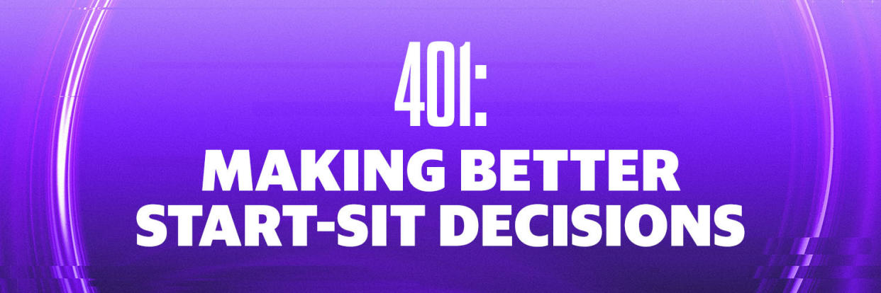 Fantasy University 401: Making better start-sit decisions