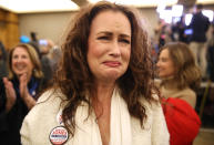 <p>A supporter of democratic U.S. Senator candidate Doug Jones cries as Jones is declared the winner during his election night gathering the Sheraton Hotel on December 12, 2017 in Birmingham, Alabama. Doug Jones defeated his republican challenger Roy Moore to claim Alabama’s U.S. Senate seat that was vacated by attorney general Jeff Sessions. (Photo by Justin Sullivan/Getty Images)Ê (Photo by Justin Sullivan/Getty Images) </p>