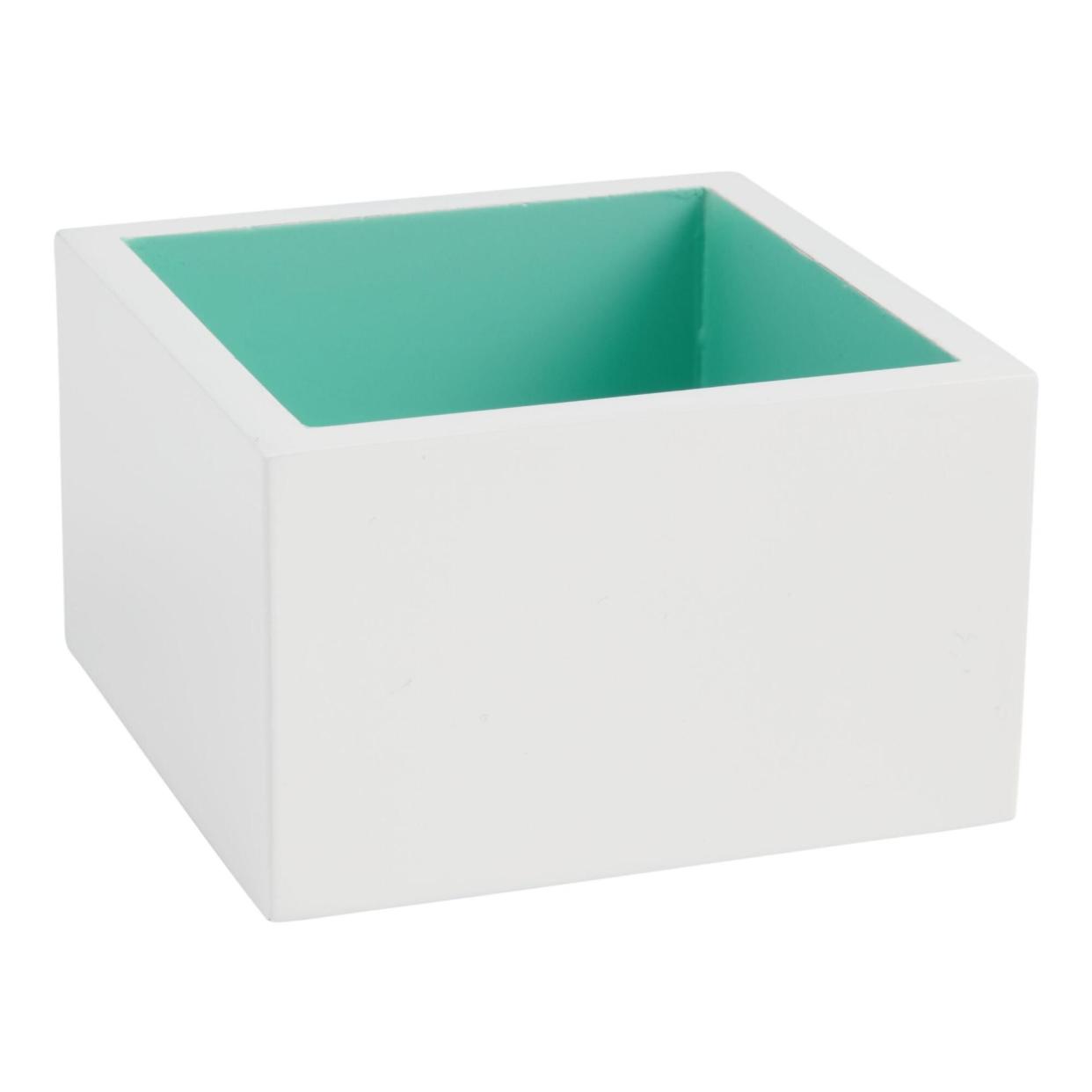 Small Square Lacquer Kinsley Tray - Aqua