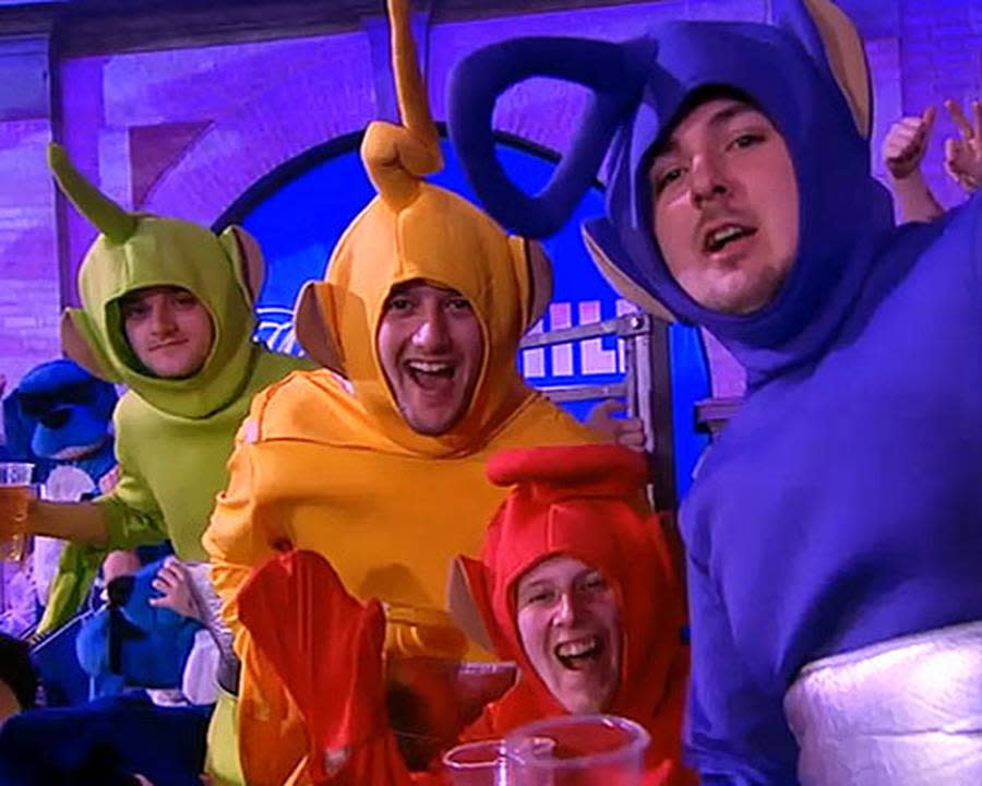 Auch die Teletubbies lieben den Dartssport.