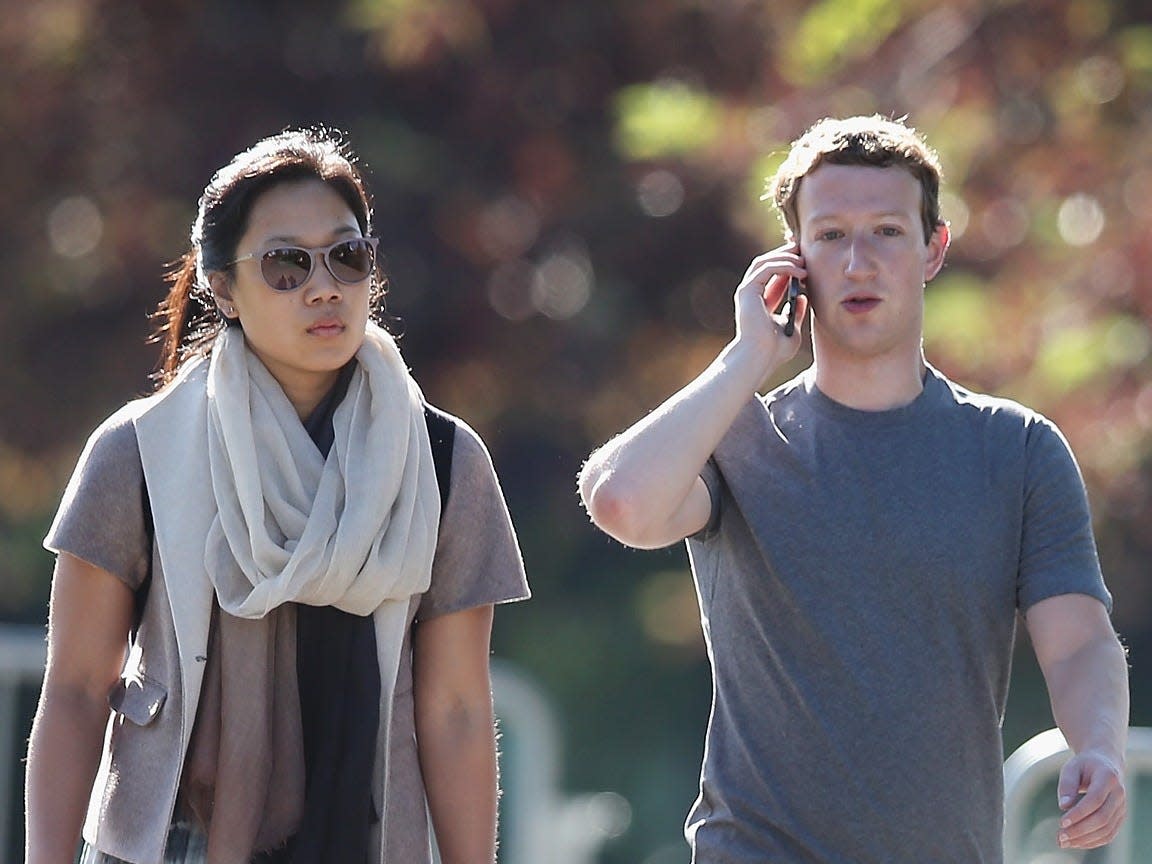 Mark Zuckerberg and Priscilla Chan