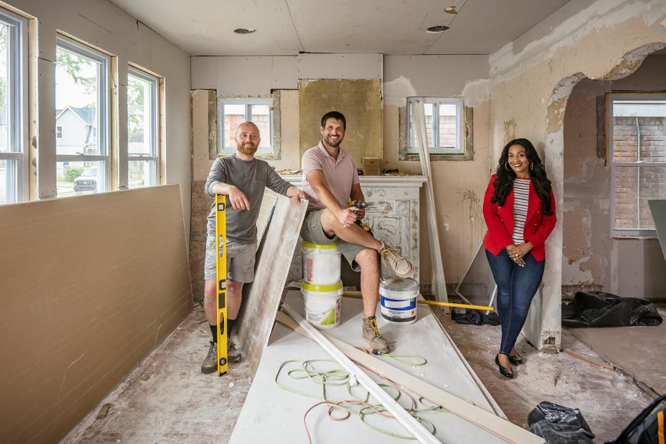 HGTV's "Bargain Block" home renovators Keith Bynum, left, and Evan Thomas and real estate agent Shea Hicks-Whitfield are back for a new season.