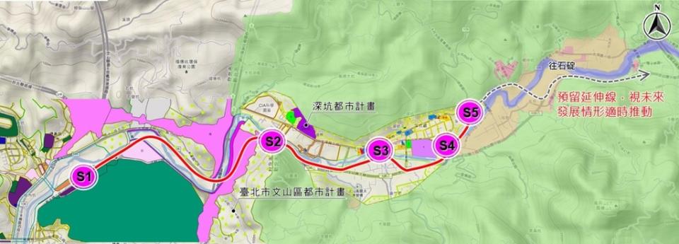 深坑輕軌 路網圖(圖：新北市捷運工程局）