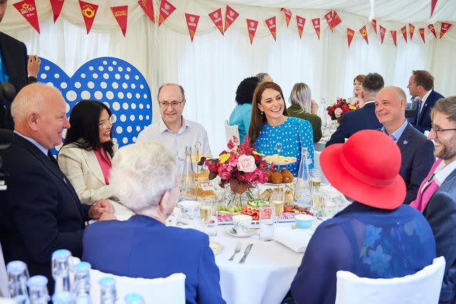 <p>Tom Dymond/REX Shutterstock</p> The Princess of Wales with guests at the party