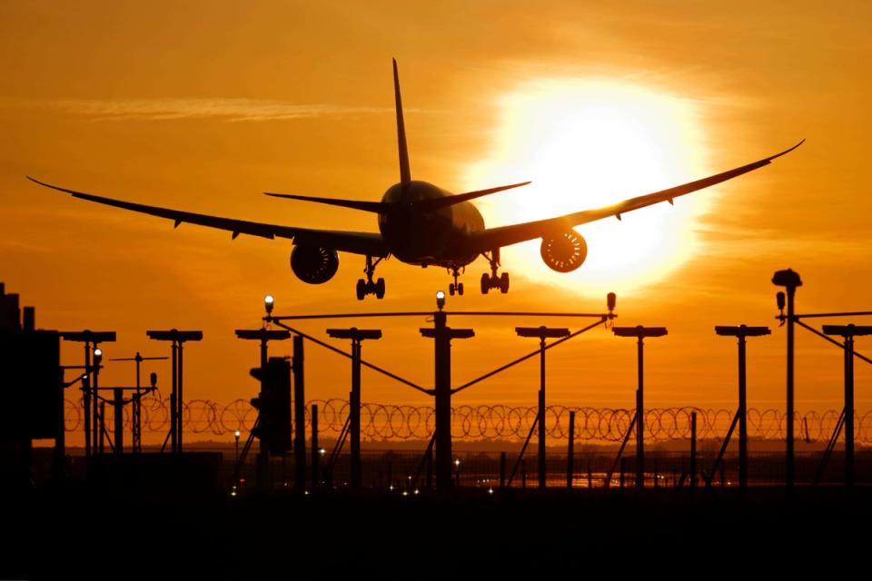 Plane lands at Heathrow (Alamy/PA)