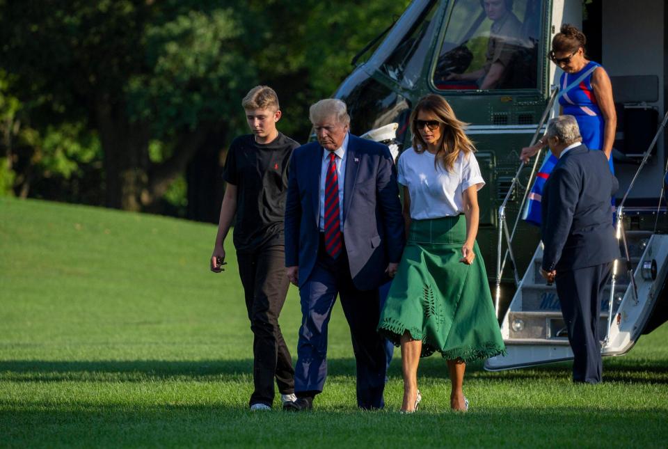 Barron Trump, Donald Trump, Melania Trump, Amalija Knavs, Viktor Knavs