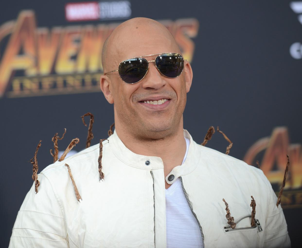 Vin Diesel arrives&nbsp;at the "Avengers: Infinity War" premiere. (Photo: Albert L. Ortega via Getty Images)