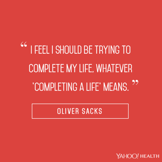 Oliver Sacks on living a full life