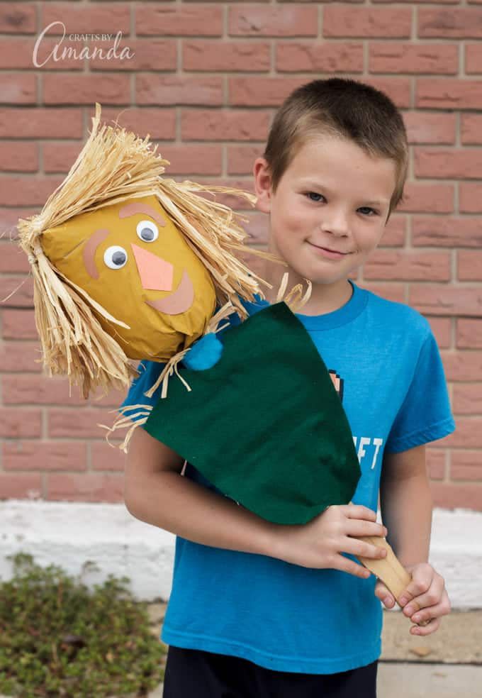 15) Paper Bag Scarecrow