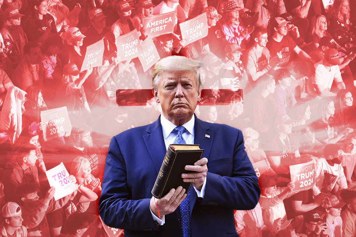 Donald Trump holding a bible Photo illustration by Salon/Getty Images