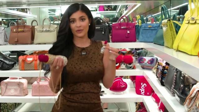 Video - Kylie Jenner shows what she carries inside her Birkin -  Surprisingly 20 products are from her own brands - Luxurylaunches