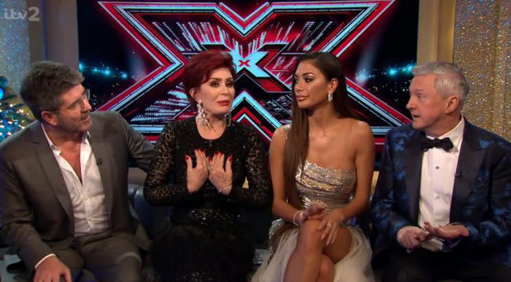 Sharon made the bizarre comparison on The Xtra Factor.