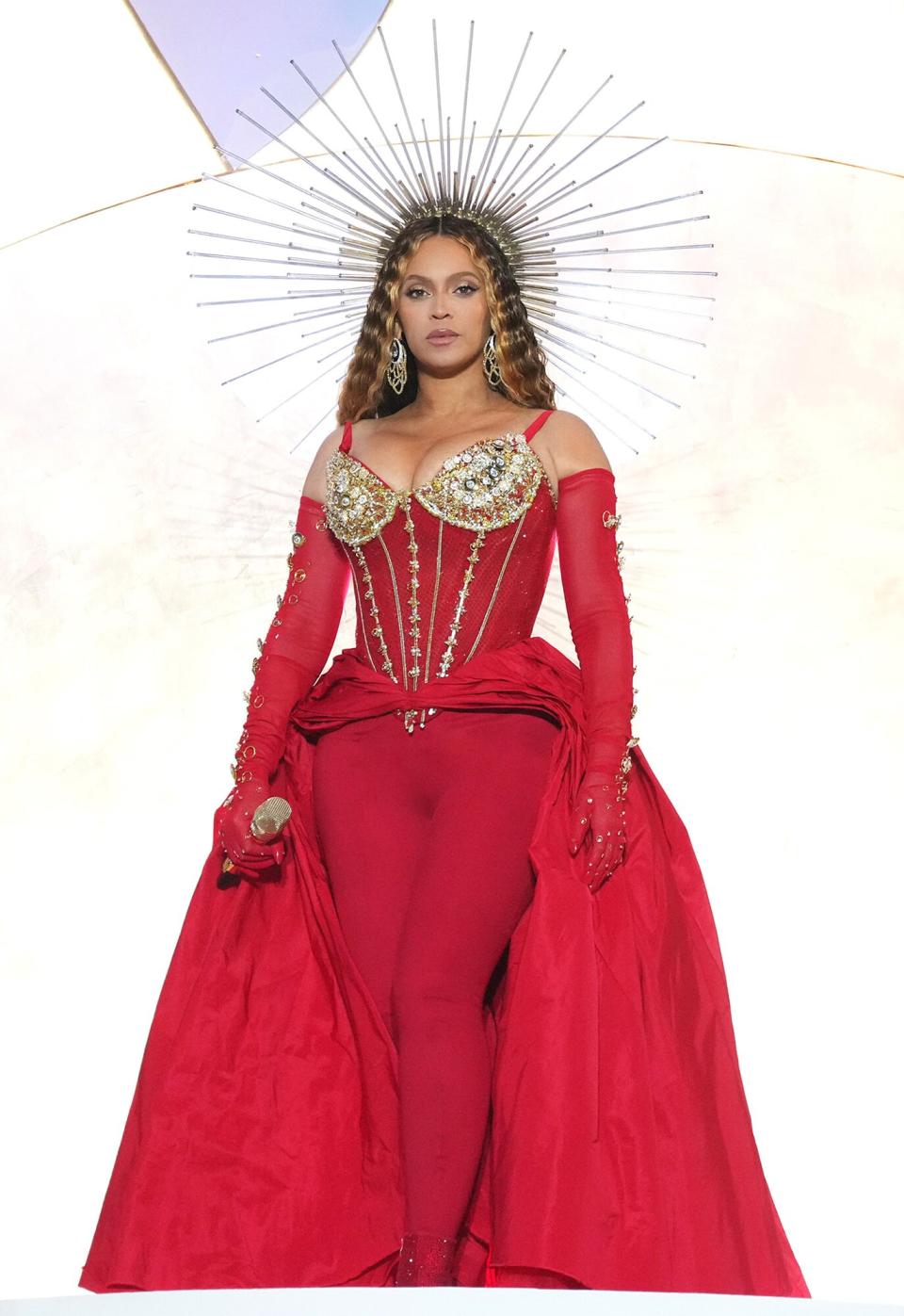 Beyoncé performs on stage headlining the Grand Reveal of Dubai's newest luxury hotel, Atlantis The Royal on January 21, 2023 in Dubai, United Arab Emirates