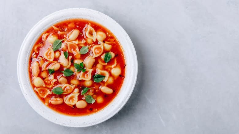 Bowl of minestrone