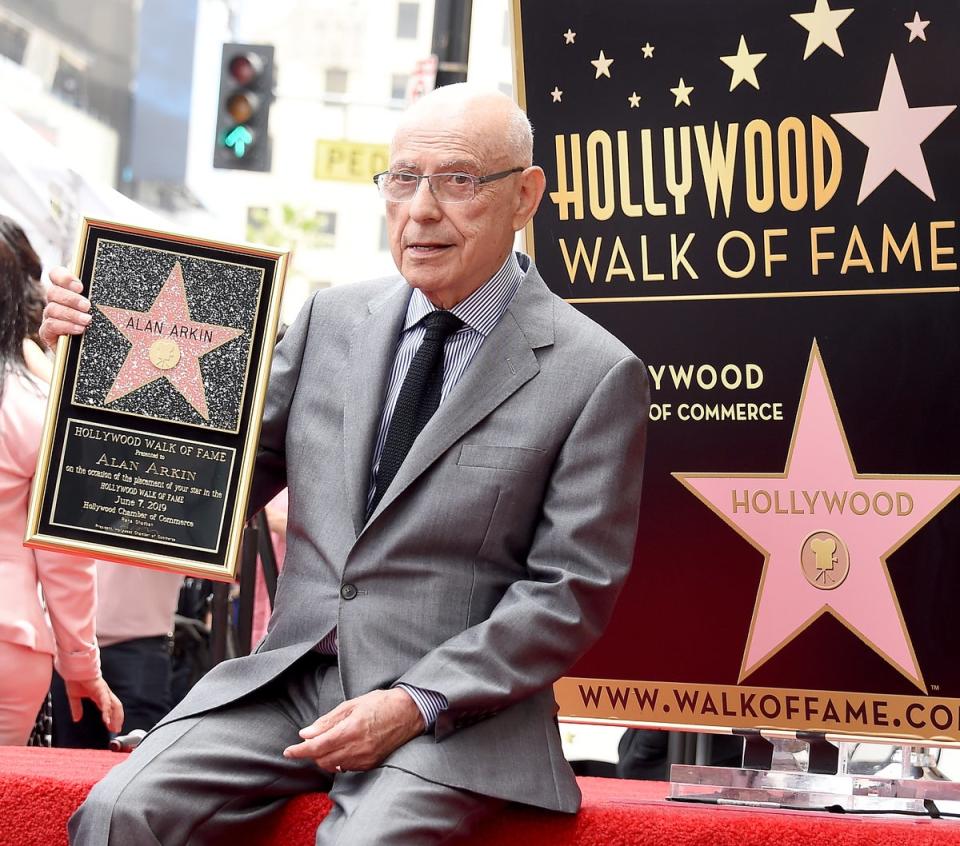 Alan Arkin received a star on the Hollywood Walk of Fame in 2019 (Getty Images)