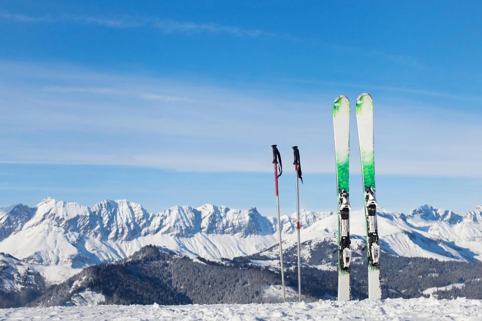 Skiing in the Alps near Megeve - Getty