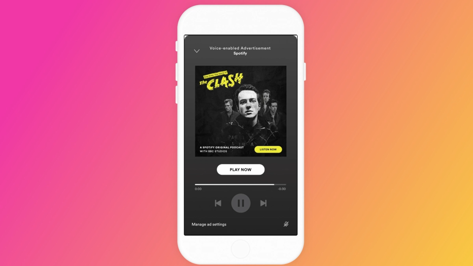 If you're a free user on Spotify's streaming music service, you may hear an adsoon that asks you to respond verbally