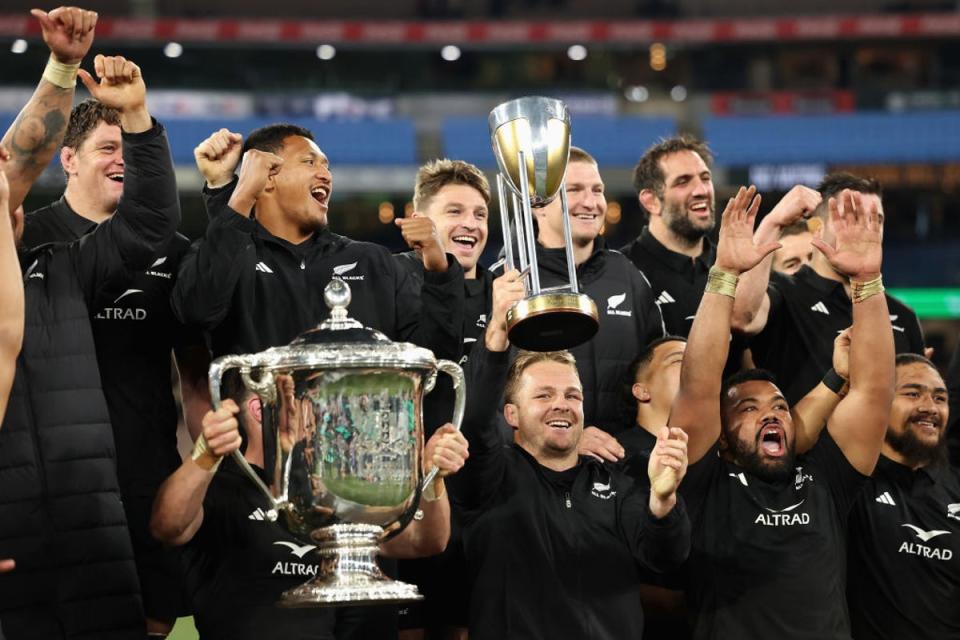 The All Blacks won the Rugby Championship earlier this year (Getty)