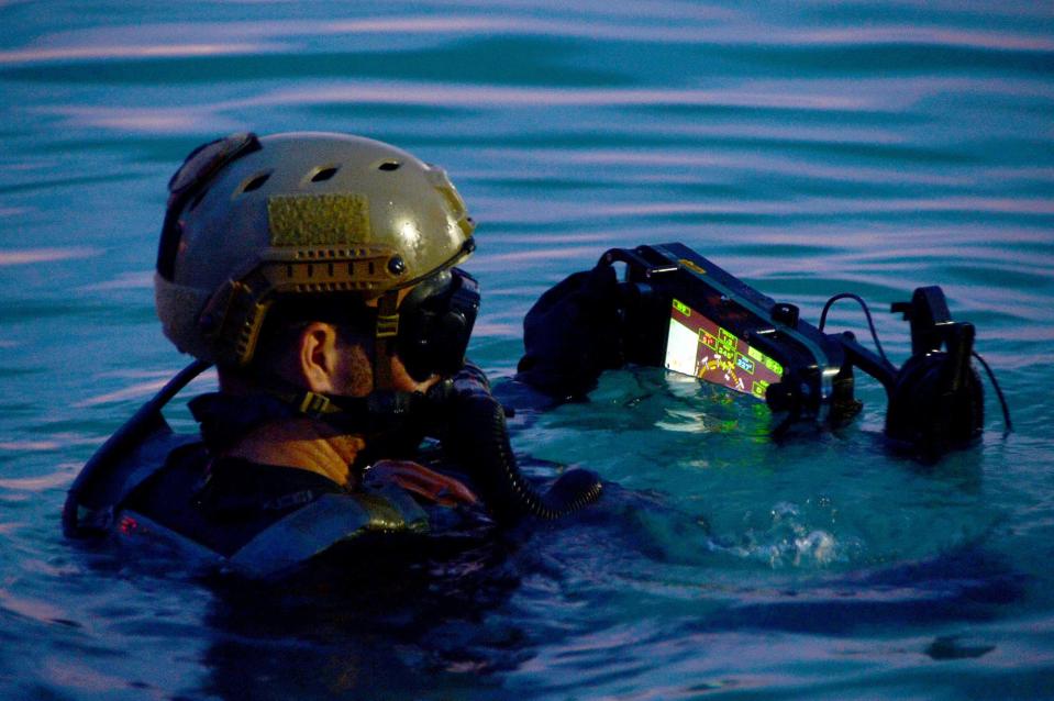 Navy SEAL Special Warfare Group diving in Gulf of Mexico