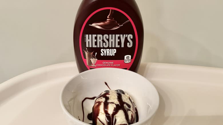 Hershey's syrup bottle ice cream