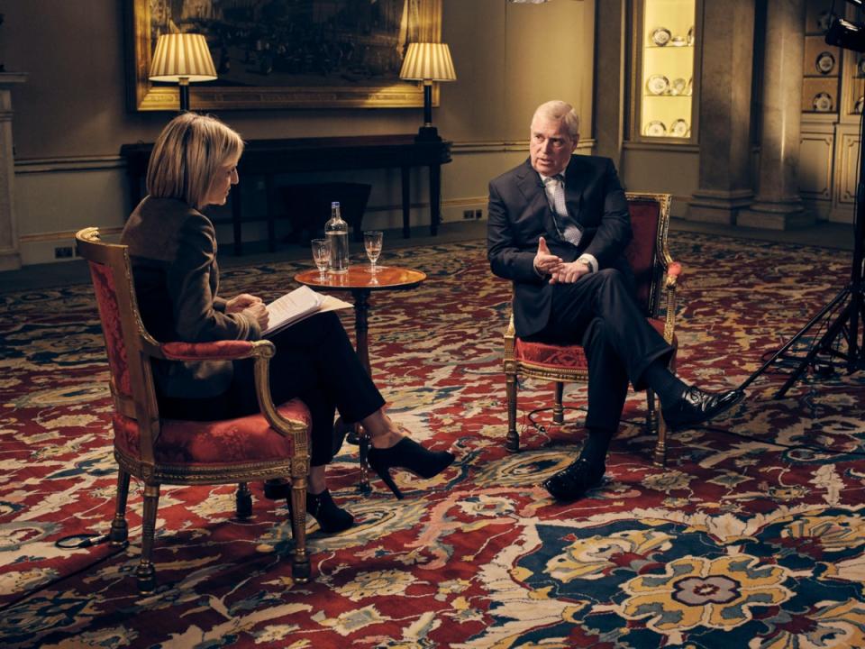 Emily Maitlis interviewing Prince Andrew (Mark Harrison/BBC/PA)