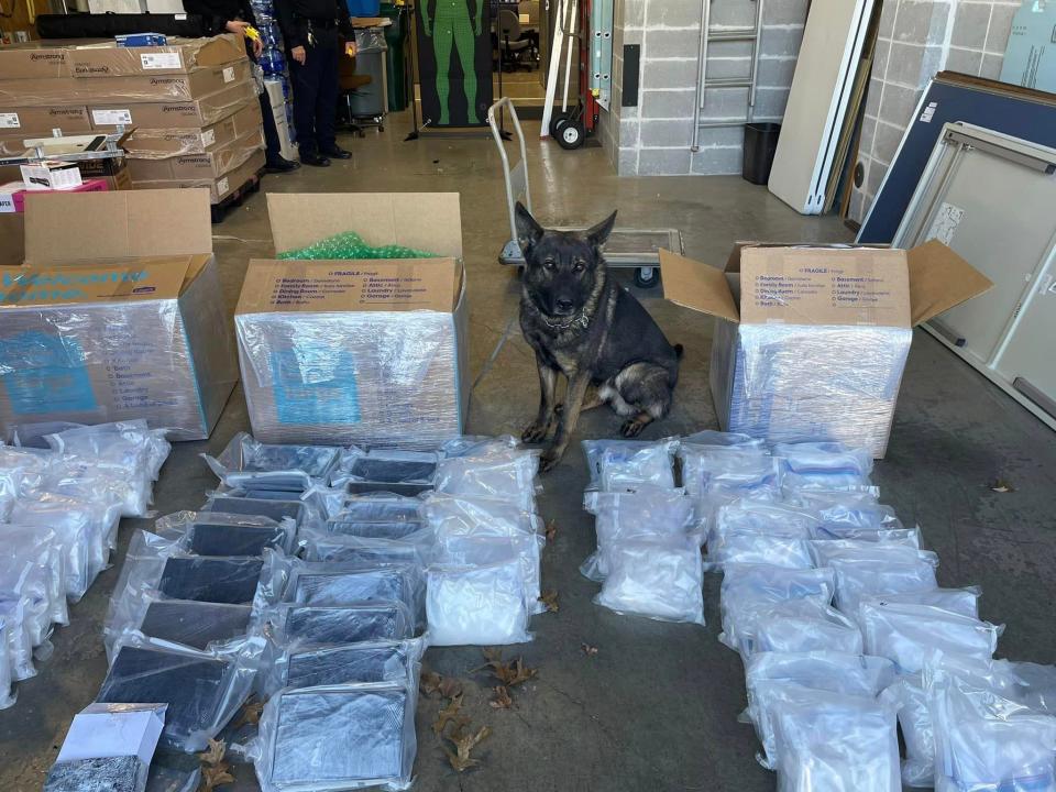 Methamphetamine — 165 pounds of it — the Missouri State Highway Patrol says it seized during a December traffic stop in Greene County.
