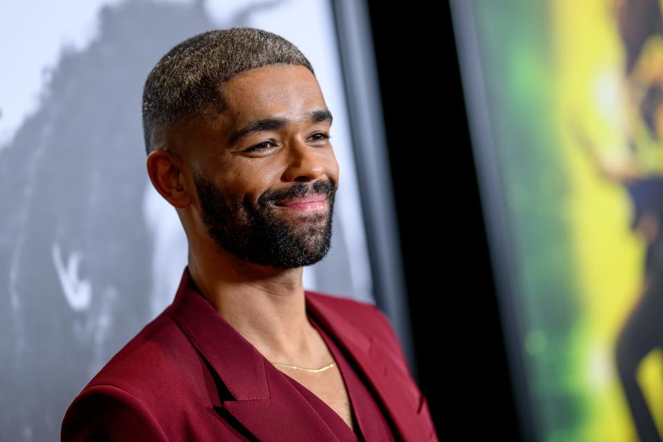 Kingsley Ben-Adir attends the "Bob Marley: One Love" New York premiere on Monday in New York City.