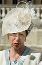 <p>Like the Queen, Princess Anne owns numerous pieces of aquamarine jewellery, such as the sparkling Art Deco pendant (seen here on a strand of pearls) and brooch she wore to a Buckingham Palace garden party in 2014. </p><p>This brooch was used to form the central motif of the elaborate Aquamarine Pineflower Tiara, which was created by Cartier for King George VI as an anniversary gift for his wife. </p><p>It given to Anne by her maternal grandmother as a wedding gift in 1973, and since then the Princess has had the tiara adjusted to suit her own tastes – shortening the band and replacing the central floral motif with a sleek, rectangular-cut stone. <br></p>