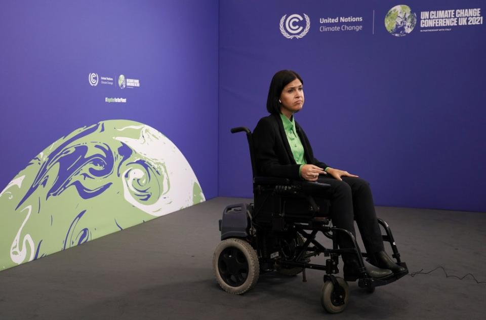 Israel’s energy minister Karine Elharrar, who had access difficulties earlier at the summit (Alberto Pezzli/PA) (PA Wire)