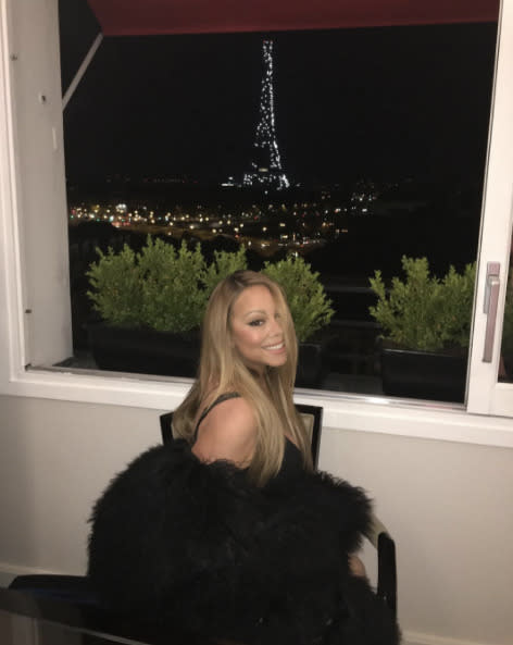 <p>Mariah Carey likes the finer things in life — and that includes a hotel room with a view when she’s in Paris. The diva gave a shout-out to the Plaza Athénée hotel in April 2016 “for the most beautiful view.” Not just anyone can make Mariah happy, so kudos to management. (Photo: <a rel="nofollow noopener" href="https://www.instagram.com/p/BEhD2OtreM0/?hl=en" target="_blank" data-ylk="slk:Mariah Carey via Instagram;elm:context_link;itc:0;sec:content-canvas" class="link ">Mariah Carey via Instagram</a>) </p>