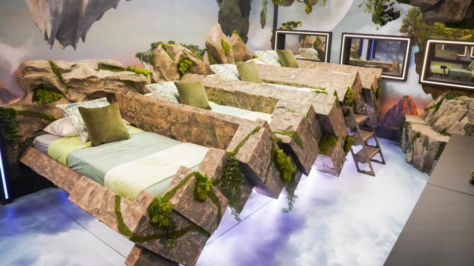 Big Brother beds in spacious upside down sky room