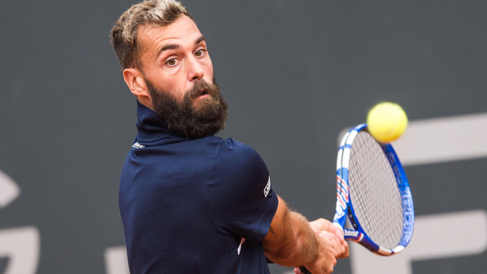 Benoit Paire, pictured here in action against Casper Ruud at the Hamburg Open.
