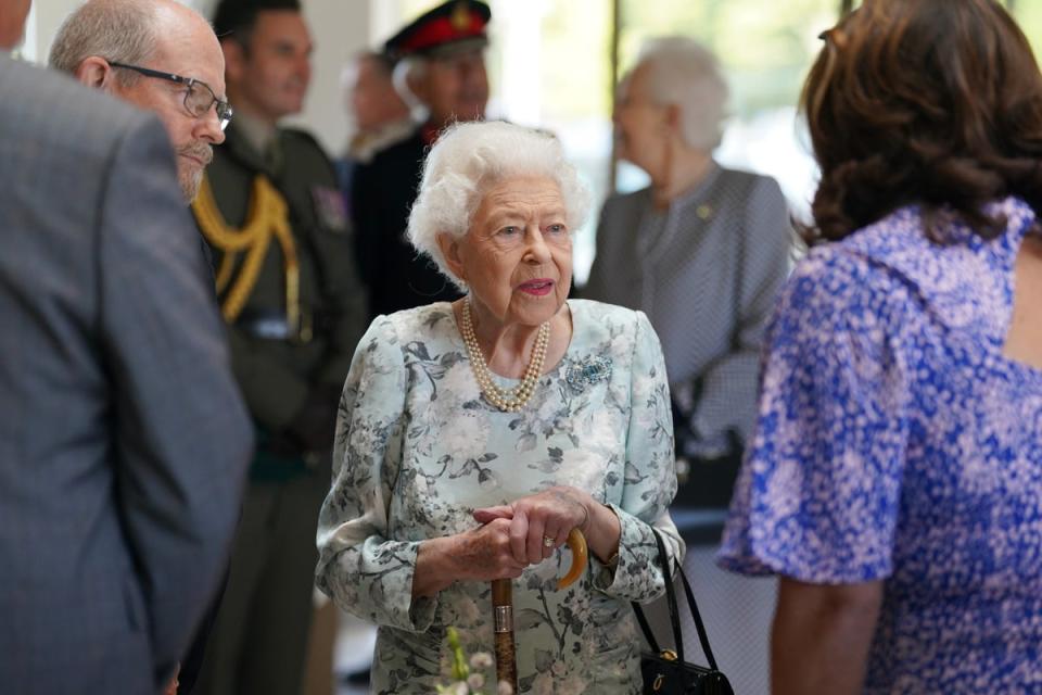 The Queen chatted to volunteers during her visit (Kirsty O’Connor/PA) (PA Wire)