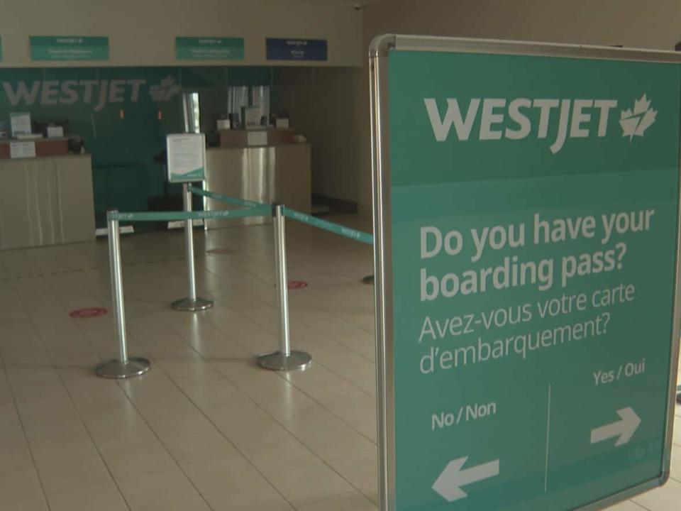 The WestJet section of Charlottetown Airport will be quiet again this winter, though its discount carrier Swoop will still offer flights. (Brian Higgins/CBC - image credit)