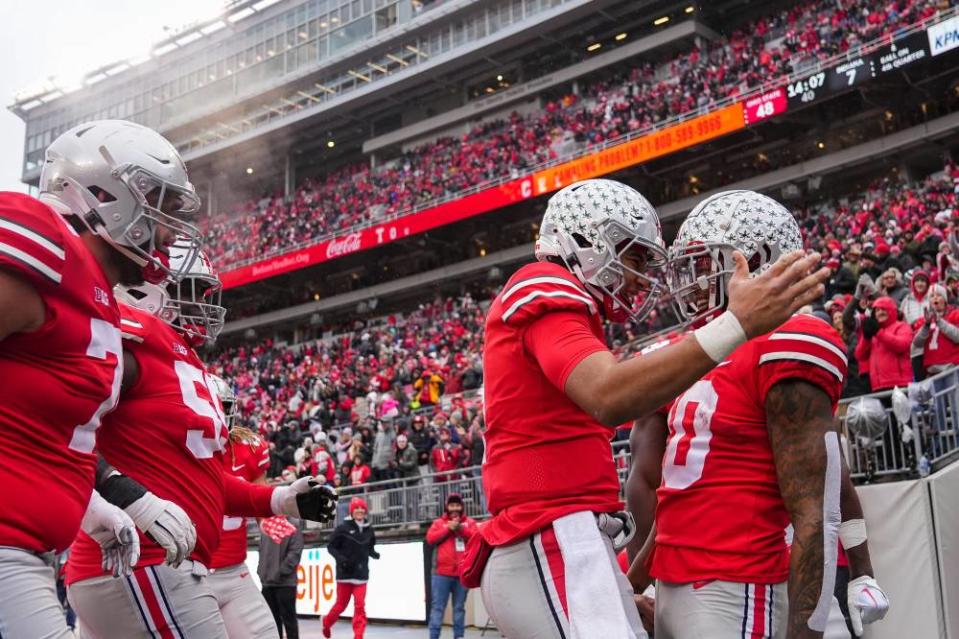 WATCH Ryan Day, C.J. Stroud, and Kamryn Babb discuss Ohio State in