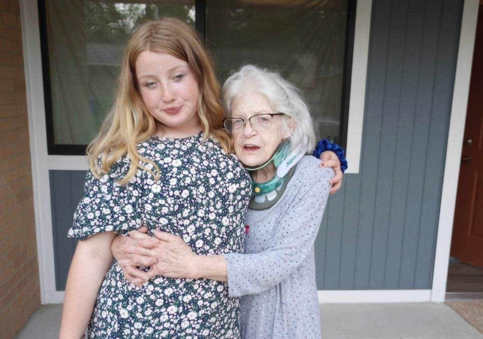 Madison Ponder, left, poses with her grandmother, Doris Ponder.