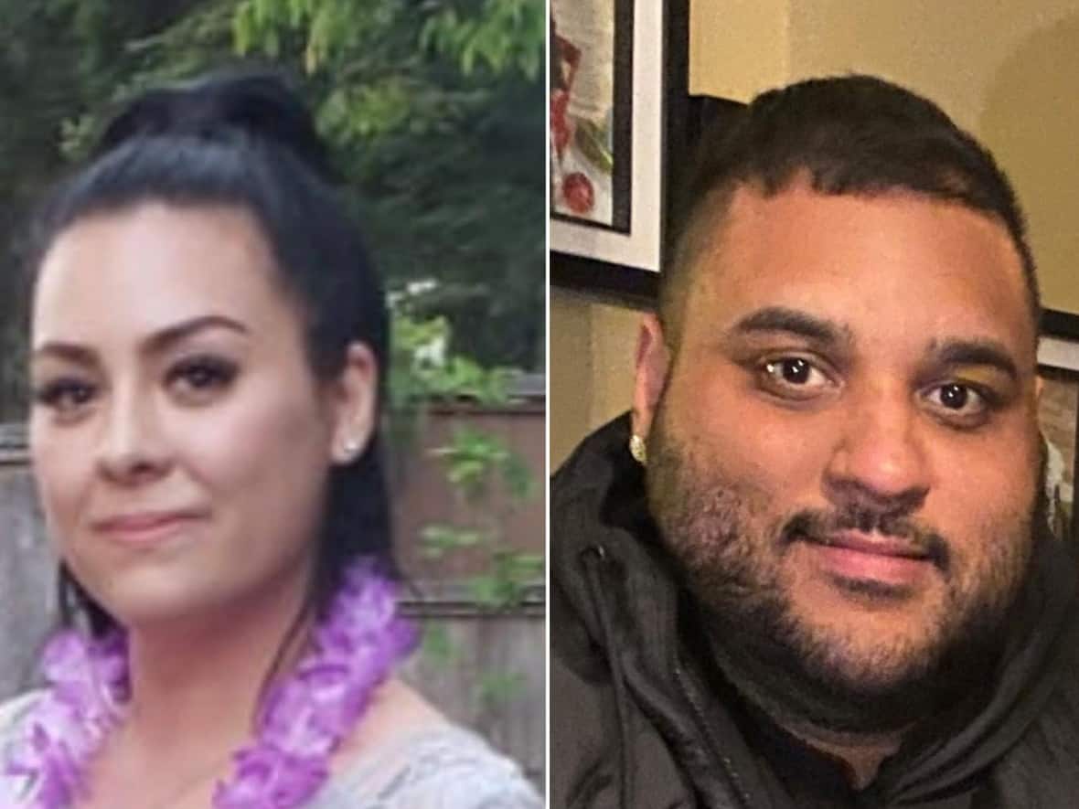 Investigators have identified two people found dead inside a vehicle in Burnaby, B.C., as Kiesha Garie, 31, and Umair Kasim, 30. Both had been reported missing in neighbouring Coquitlam before their bodies were found on Monday. (Supplied by the Integrated Homicide Investigation Team - image credit)