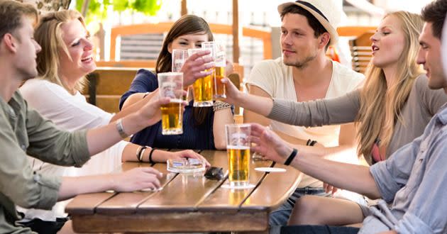 New research finds the more friends you're with, the more you drink. Photo: Thinkstock