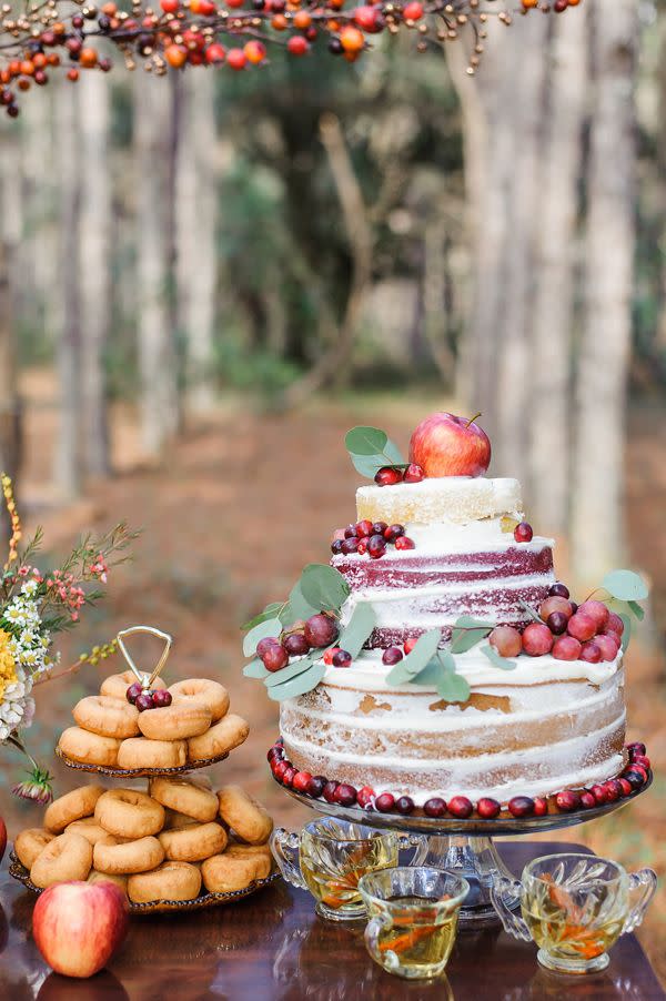 Rustic Naked Wedding Cake