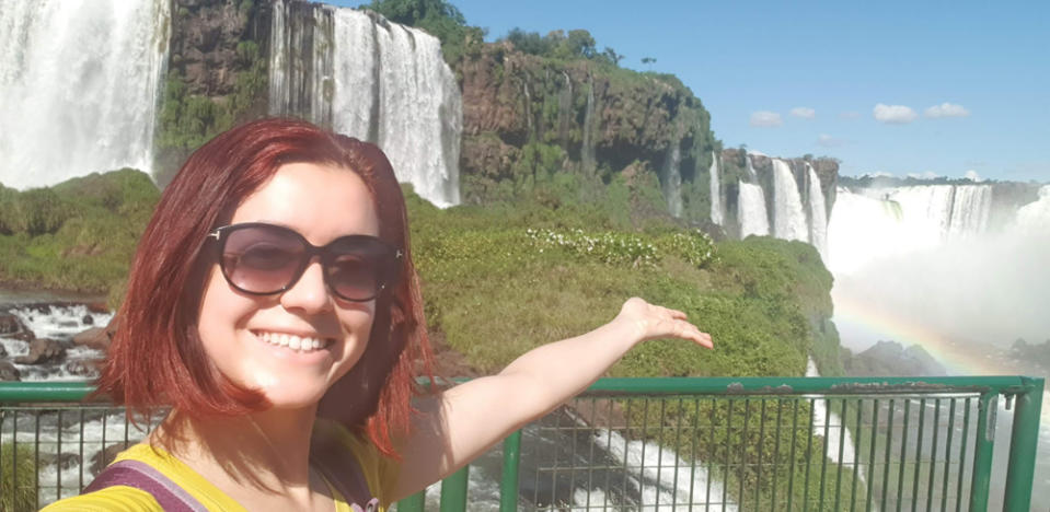 Taking in the beautiful Iguazo Falls in Argentina in April 2021 (Collect/PA Real Life)