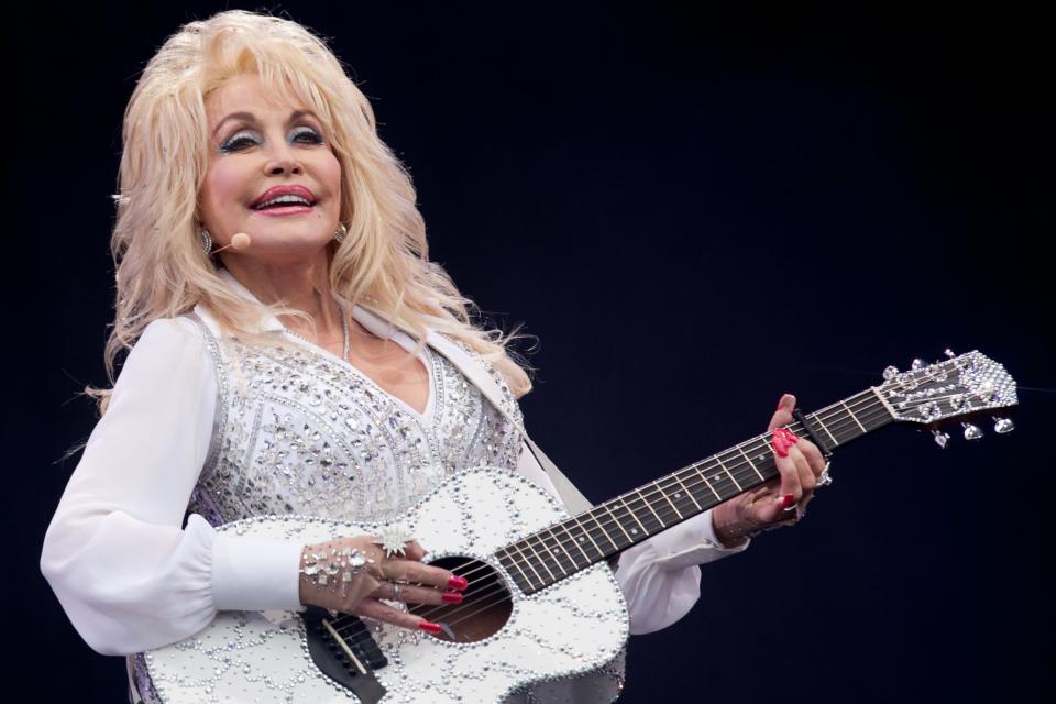 <p>Pyramid Stage perfection: Dolly Parton at Glastonbury in 2014</p> (Getty Images)