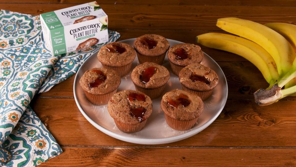 PB&J Banana Bread Muffins