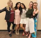 <p>Madison has a great relationship with the other American women of skating, with whom she toured as part of ‘Stars on Ice.’ She’s pictured here bonding with fellow Olympians (left to right): Gracie Gold (Sochi), Meryl Davis (Vancouver & Sochi), Ashley Wagner (Sochi) and Madison Hubbell (PyeongChang). (Instagram/@chockolate02) </p>