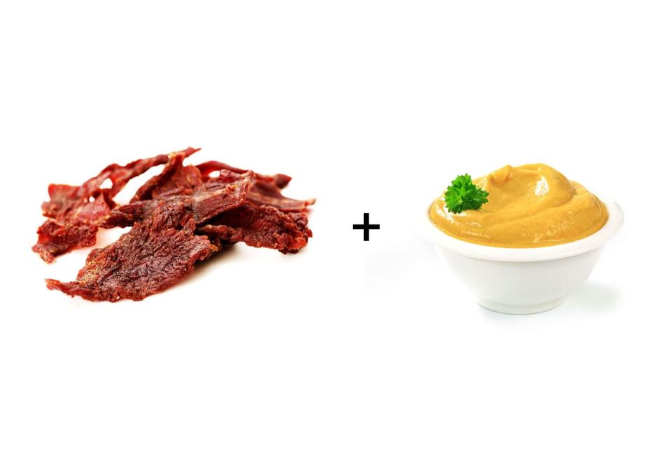 Turkey jerky with mustard