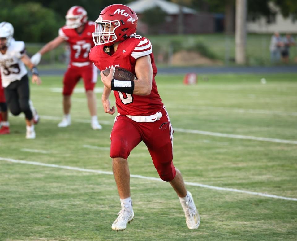 Maverick Downs, quarterback for the Colon Magi, was voted as the Footballer of the Week for his performance in Week 3.