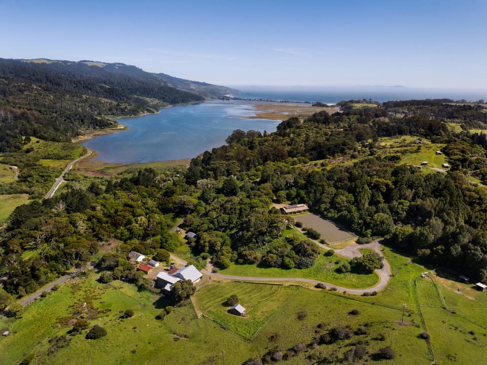 An aerial view of Annie Leibovitz's California estate