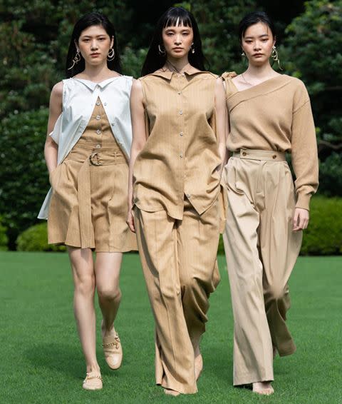 <p>Fashion has long embraced the middle part, and this showcase was no different—the surprisingly edgy look can be spotted everywhere from <a href="https://www.instagram.com/burberry/" rel="nofollow noopener" target="_blank" data-ylk="slk:Burberry;elm:context_link;itc:0;sec:content-canvas" class="link ">Burberry</a> to <a href="https://www.instagram.com/ullajohnson/" rel="nofollow noopener" target="_blank" data-ylk="slk:Ulla Johnson;elm:context_link;itc:0;sec:content-canvas" class="link ">Ulla Johnson</a>. "I think for spring these cuts are going to evolve with different parting," says Hoang. "Right now, the strict center part is trending, but I predict a deep side part will be very popular in the springtime."</p><p><a href="https://www.instagram.com/p/CFIQZrBlFG4/" rel="nofollow noopener" target="_blank" data-ylk="slk:See the original post on Instagram;elm:context_link;itc:0;sec:content-canvas" class="link ">See the original post on Instagram</a></p>