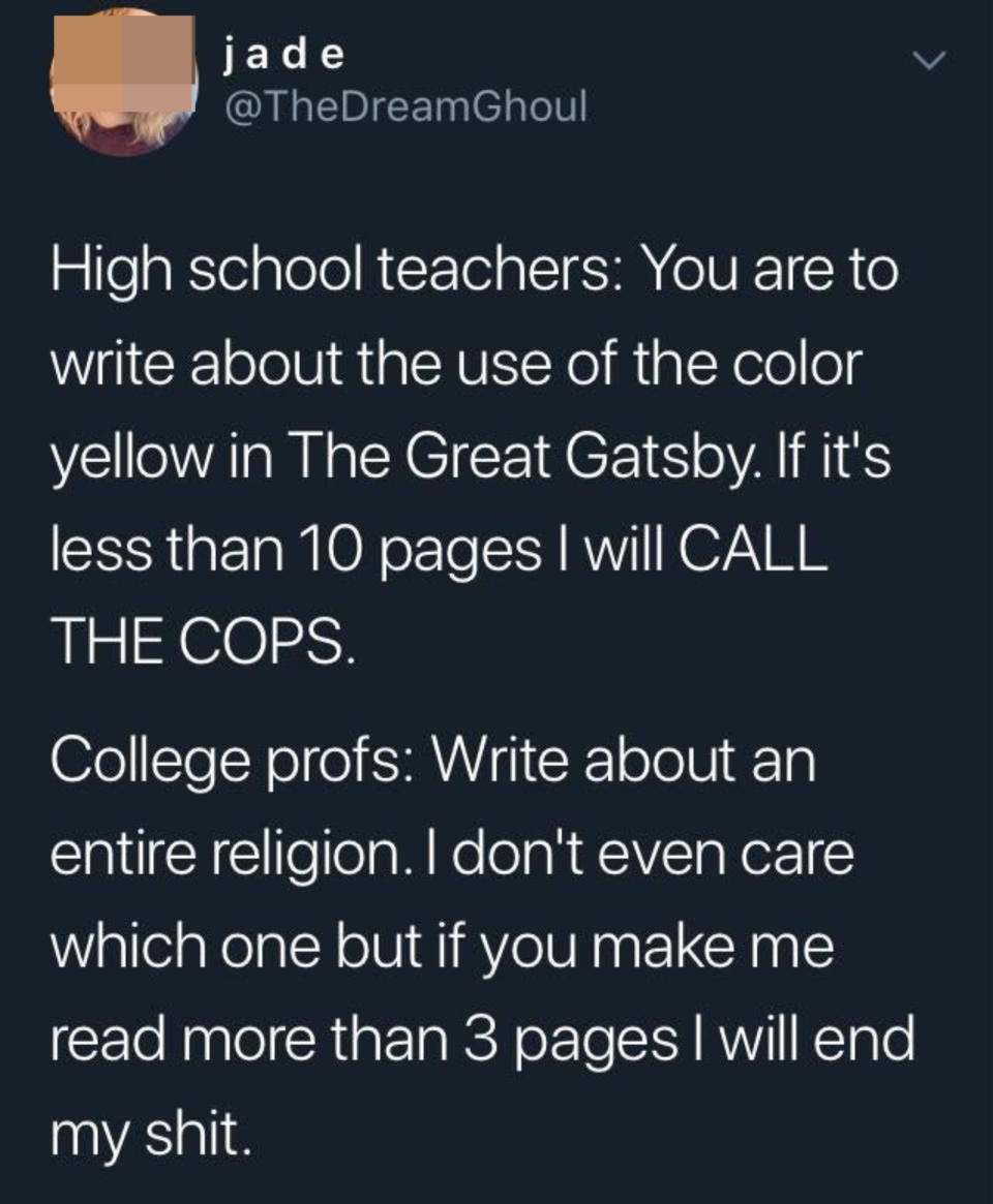 "Write about an entire religion. I don't even care which one but if you make me read more than 3 pages I will end my shit."