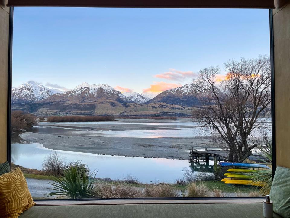 The view from the tiny house.